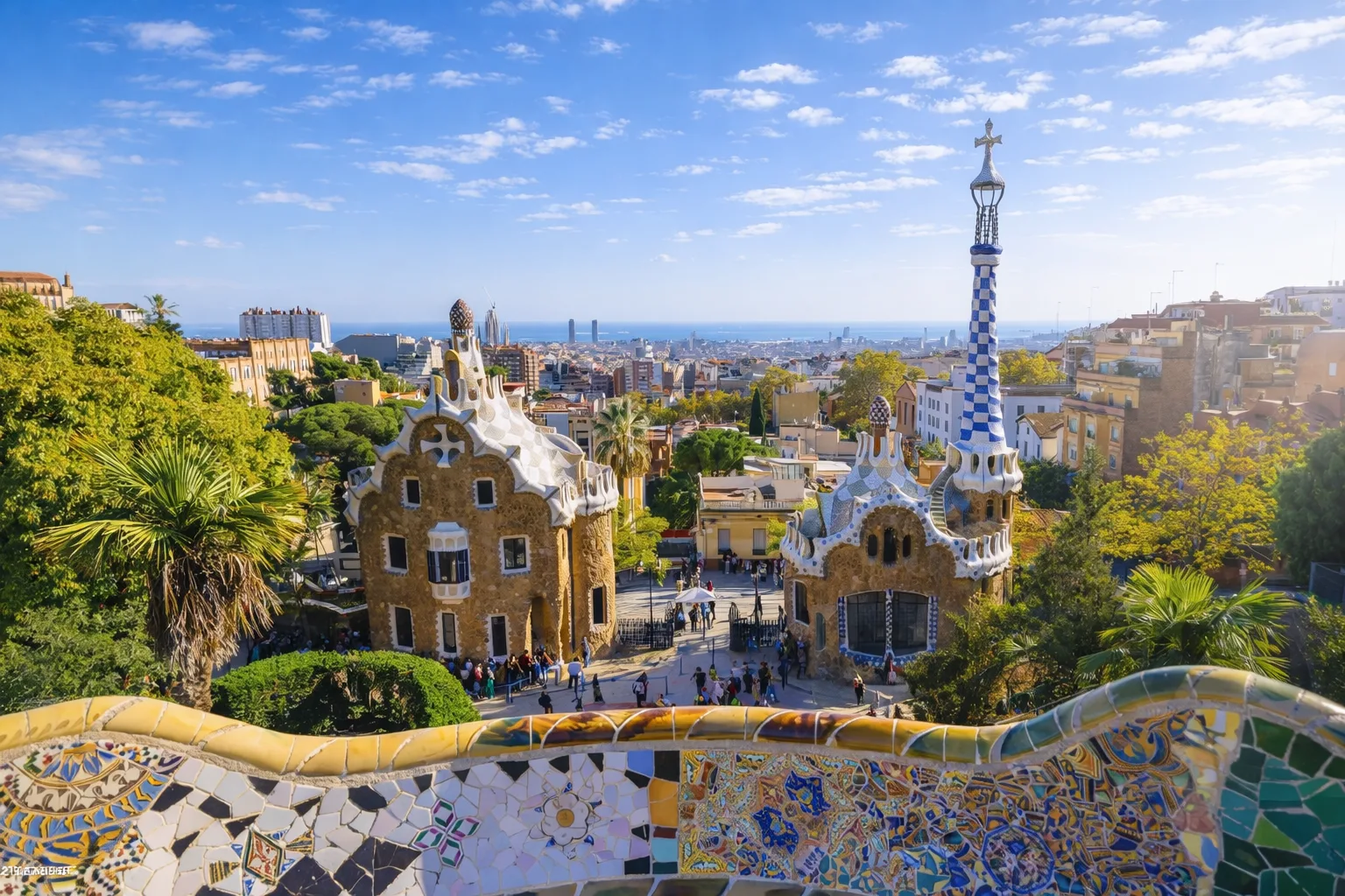 Park Güell w Barcelonie – mozaiki i architektura Gaudíego