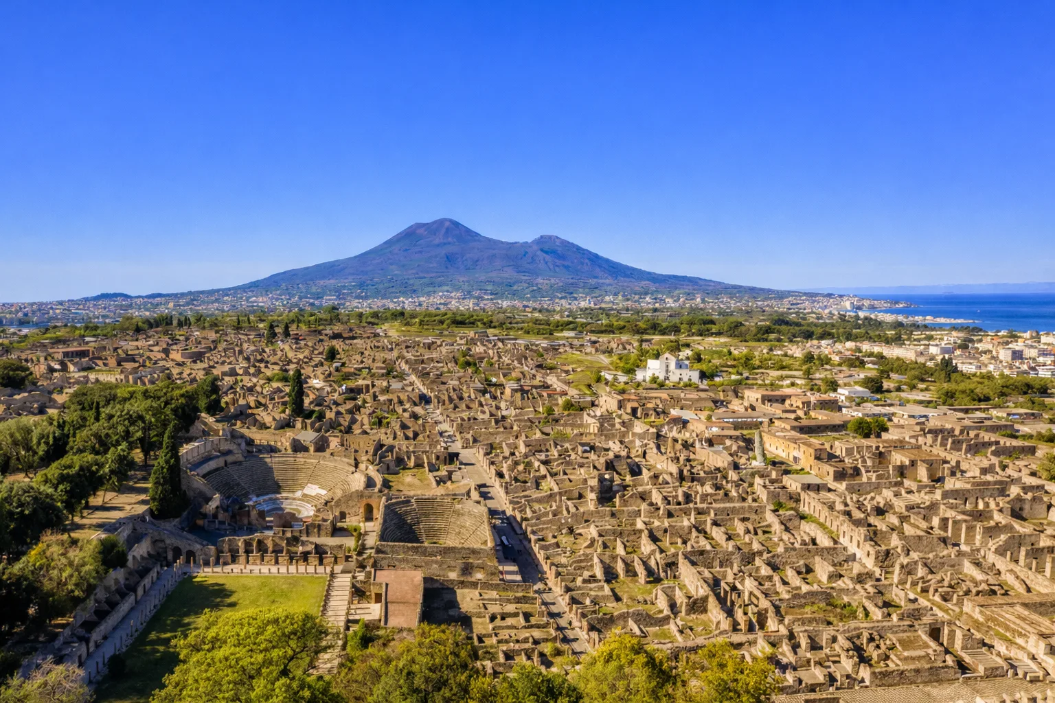 Pompeje ruiny Wezuwiusz starożytne miasto Włochy